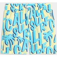 Cali Surf Print Swim Shorts (2-8 Yrs)