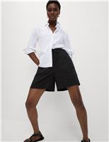 Linen Rich High Waisted Shorts