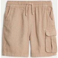 Linen Rich Elasticated Waist Shorts (2-8 Yrs)