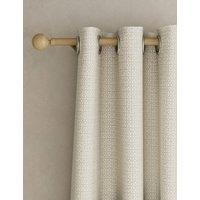 M&S Chenille Geometric Eyelet Curtains Neutral