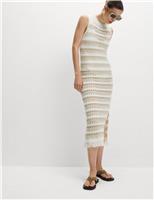 Cotton Rich Striped Knitted Dress