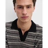 Cotton Blend Knitted Polo Shirt