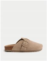 Kids Suede Footbed Clogs (3 Large - 6 Large)