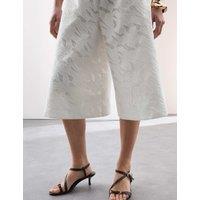 Pure Cotton Broderie Detail Wide Leg Culottes