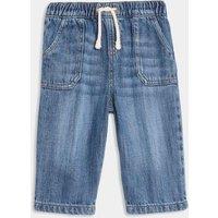 Cotton Rich Denim Drawstring Jeans (0-3 Yrs)