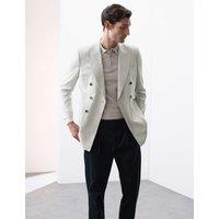Tailored Fit Linen Blend Twill Blazer