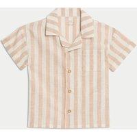 Cotton Rich Double Cloth Striped Shirt (0-3 Yrs)