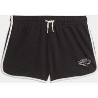 M&S Cotton Rich Sports Shorts (2-16 Yrs) Black