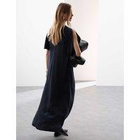 Cupro Rich Split Sleeve Maxi Dress