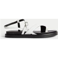 Leather Buckle Strappy Sandals