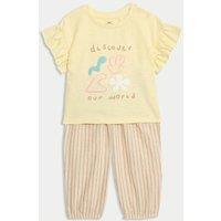 2pc Cotton Rich Striped Outfit (0-3 Yrs)