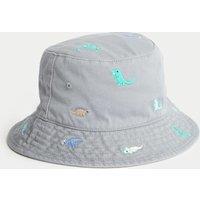 Kids Embroidered Bucket Sun Hat (1-10 Yrs)
