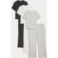 3pk Cotton Rich Heart Pyjama Sets (1-16 Yrs)