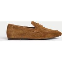 Suede Slip On Flat Loafers