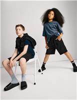 M&S Cotton Rich Elasticated Waist Shorts (6-16 Yrs) Dark Grey