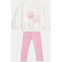 2pc Cotton Rich Floral Top & Leggings Outfit (0-3 Yrs)