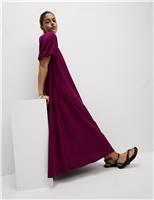 Linen Rich Midi Swing Dress