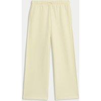 M&S Wide Leg Cotton Rich Joggers (2-16 Yrs) Yellow