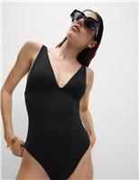 V-Neck Deep Plunge Swimsuit