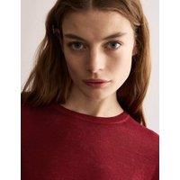 Pure Linen Textured T-Shirt