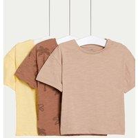 3pk Pure Cotton Palm Tree T-Shirts (0-3 Yrs)