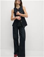 High Waisted Smart Wide Leg Jeans