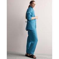 Pure Linen Tie Detail Tapered Trousers