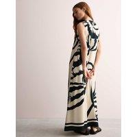 Floral V-Neck Midi Column Dress