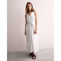 Pure Cotton V-Neck Midi Wrap Dress