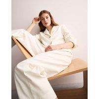 Cotton Blend Cropped Patch Pocket Jacket