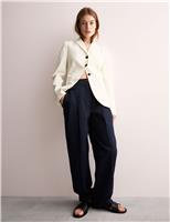 JAEGER Cotton Rich Slim Single Breasted Blazer White