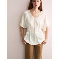 V-Neck Pintuck Top