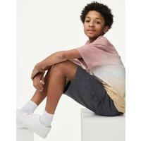 Pure Cotton Cargo Shorts (6-16 Yrs)