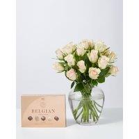 Blush Rose Abundance with Belgian Chocolates