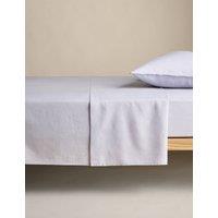 M&S Pure Linen Flat Sheet Lilac