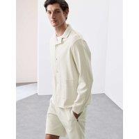 Pure Cotton Waffle Overshirt