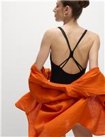 Back Detail Plunge Swimsuit