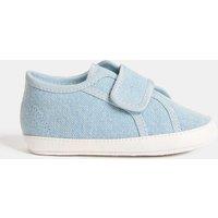 Baby T-Bar Embroidered Pram Shoes (0-18 Mths)