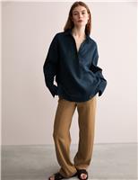 JAEGER Pure Linen Tunic Navy