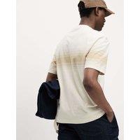 Pure Cotton Chest Stripe Crew Neck T-Shirt