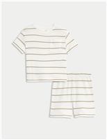 Adaptive Cotton Blend Waffle Striped Pyjamas (1-16 Yrs)
