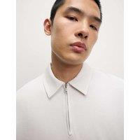 Cotton Rich Half Zip Polo Shirt