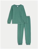 Adaptive Pure Cotton Striped Waffle Pyjamas (1-16 Yrs)