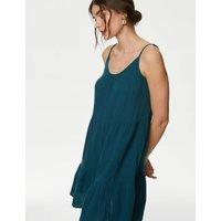 Pure Cotton Tiered Mini Beach Dress