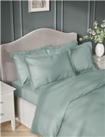 2pk Egyptian Cotton Sateen 400 Thread Count Oxford Pillowcases