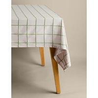 Pure Cotton Woven Checked Tablecloth