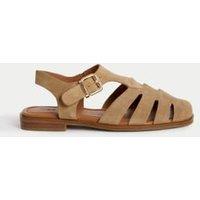 Wide Fit Suede Fisherman Sandals