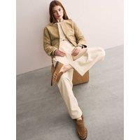 Suede Collarless Jacket