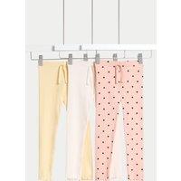 3pk Cotton Rich Ribbed Polka Dot Leggings (2-8 Yrs)