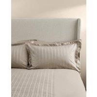 2 Pack Pure Cotton Stripe Jacquard Pillowcases
